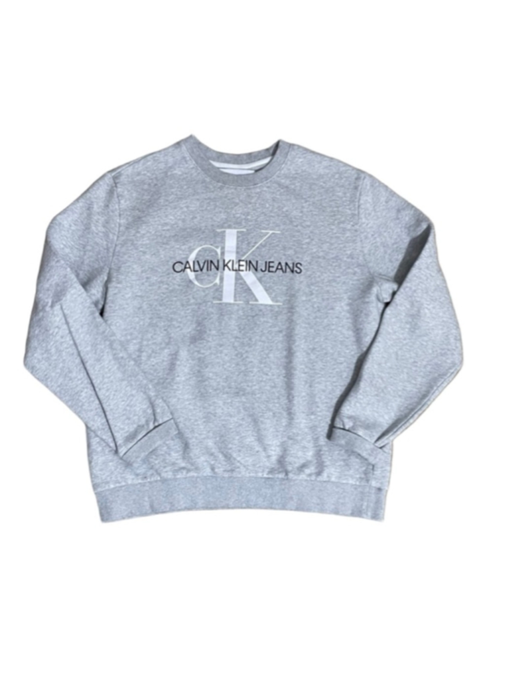 Women's Large Calvin Klein Jeans Gray Crewneck Sweatshirt